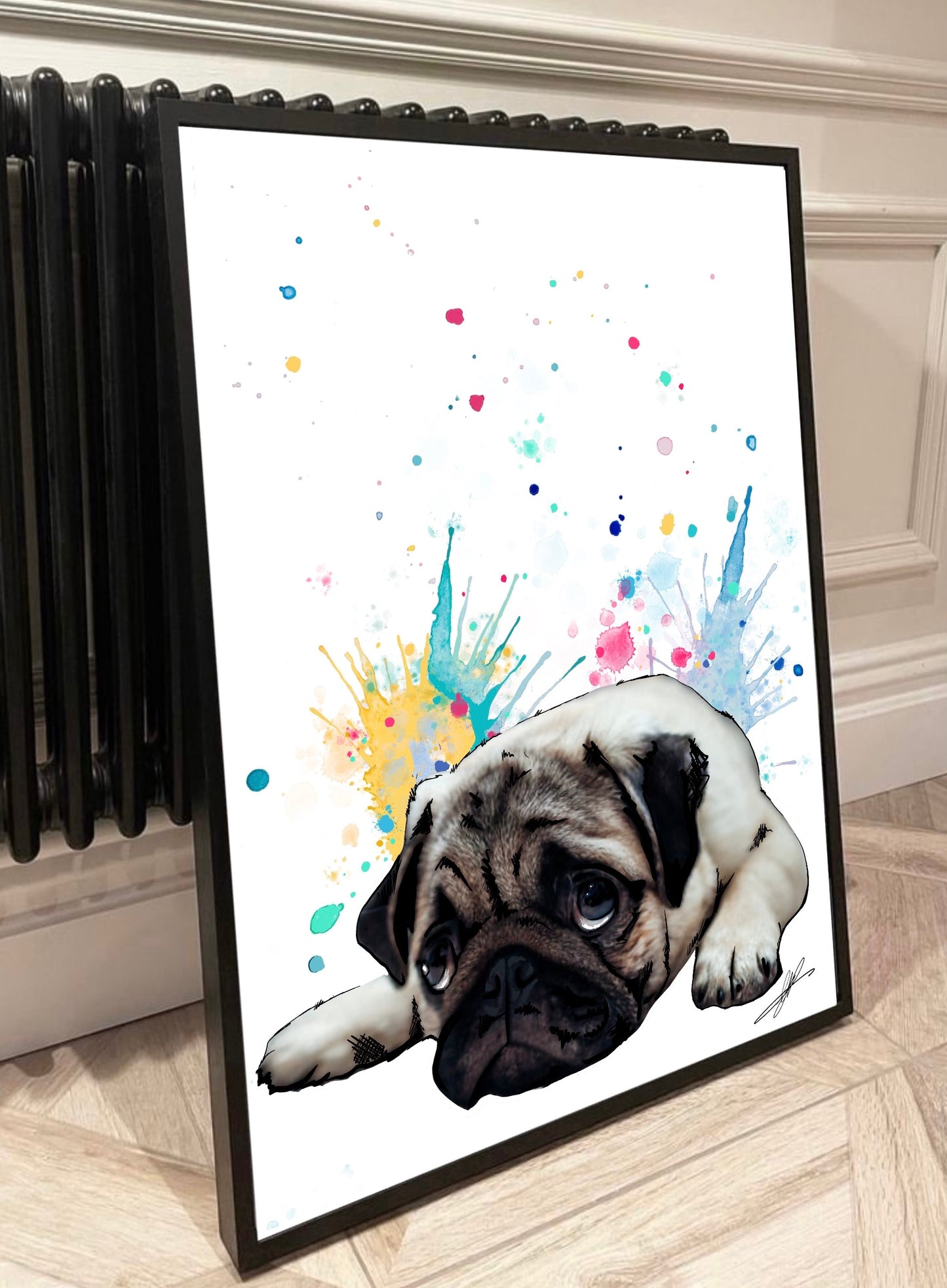 Pet Portrait Photo Edit Multi colour splash style