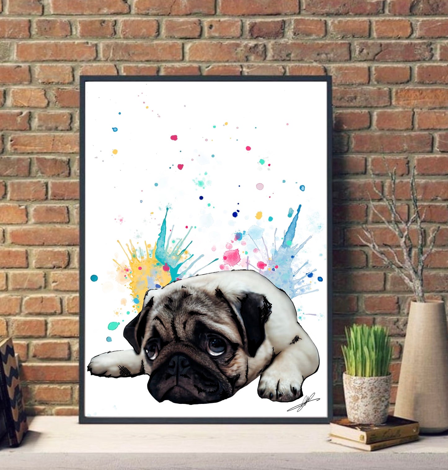 Pet Portrait Photo Edit Multi colour splash style