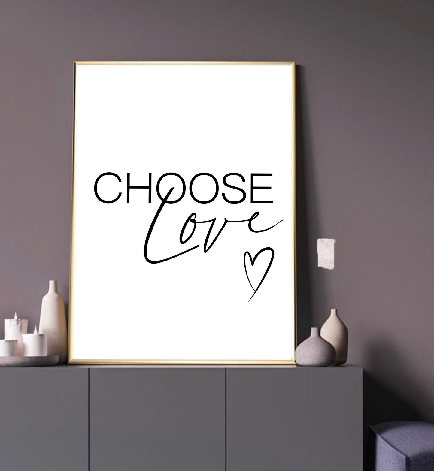 Choose Love Print| Typography | wall art Decor | minimalist Art| fashion prints | positive prints | romantic prints| Be kind print | gallery