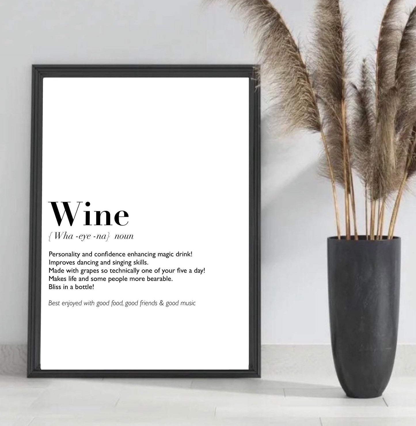 Wine print | wall art Decor | funny definition prints | gifts for friends| novelty gifts | funny humour prints| just for fun prints|kitchen