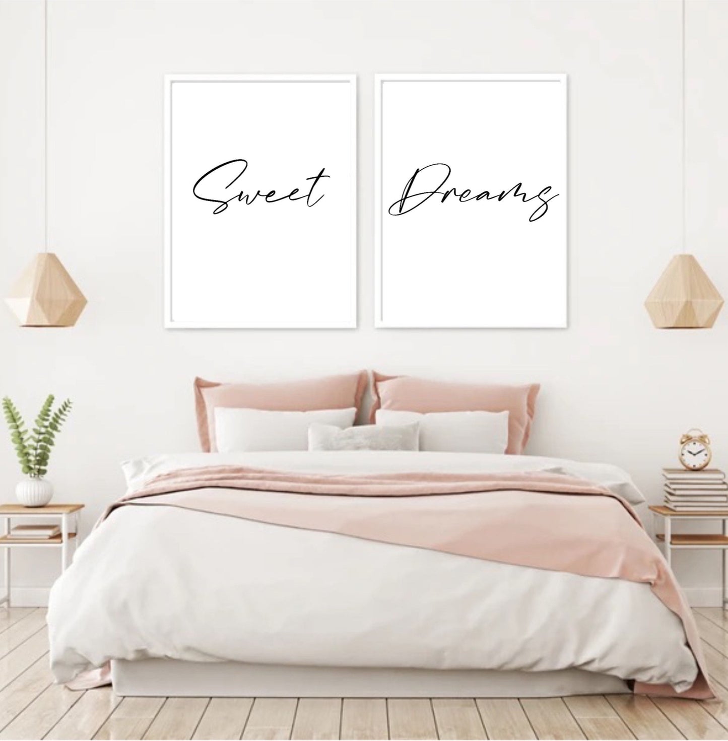 Sweet dreams prints | wall art prints |romantic art prints | above bed prints | bedroom decor prints| his and hers set of 2 | typography