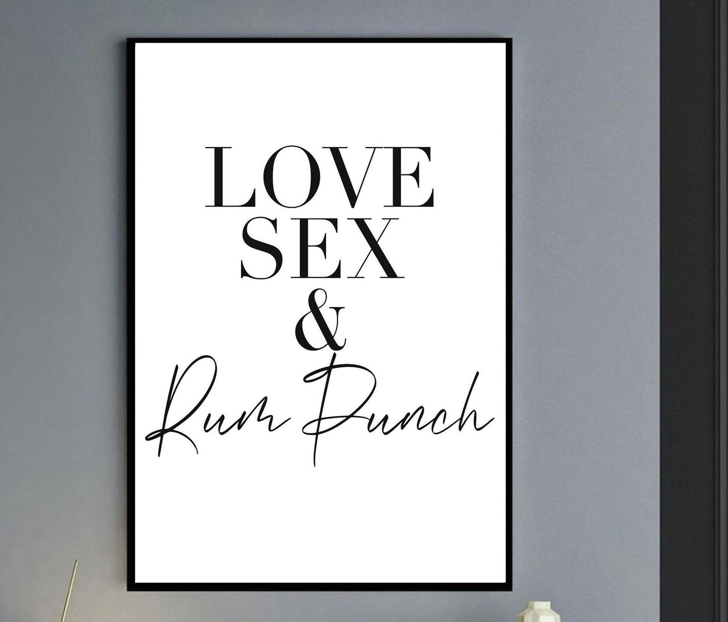 Love Sex cocktail Print |Aperol spritz cocktail kitchen wall art decor| written quotes| dining room | alcohol prints | bar restaurant poster