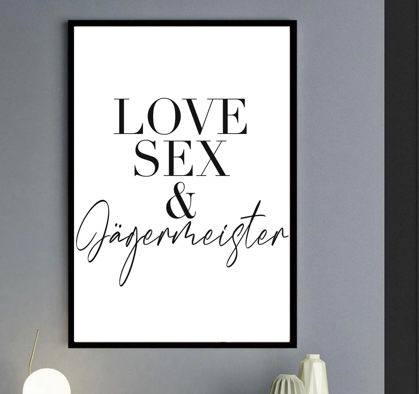 Love Sex cocktail Print |Porn star martini poster kitchen wall art decor| written quotes| dining art | alcohol prints| bar restaurant poster